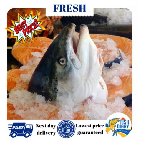 【Penang area only】Norway Trout Head 400g Cut Pieces (FREE DELIVERY for purchase RM120+)