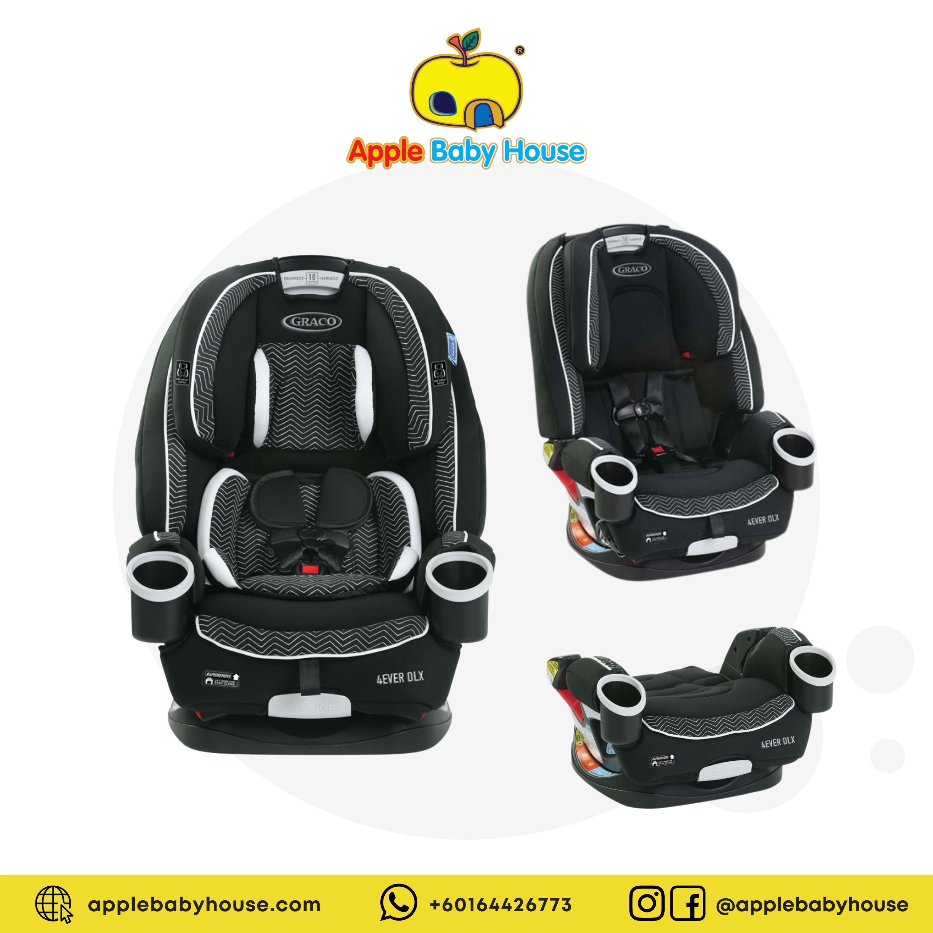 Abh Graco 4ever Dlx 4 In 1 Convertible Car Seat Zagg Shopee Malaysia