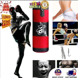 🔘 Boxing Martial Arts Hanging Punching Bag Sand Bag Ready MMA GYM Home Fitness Sanda Muay (EMPTY SANDBAG SET)
