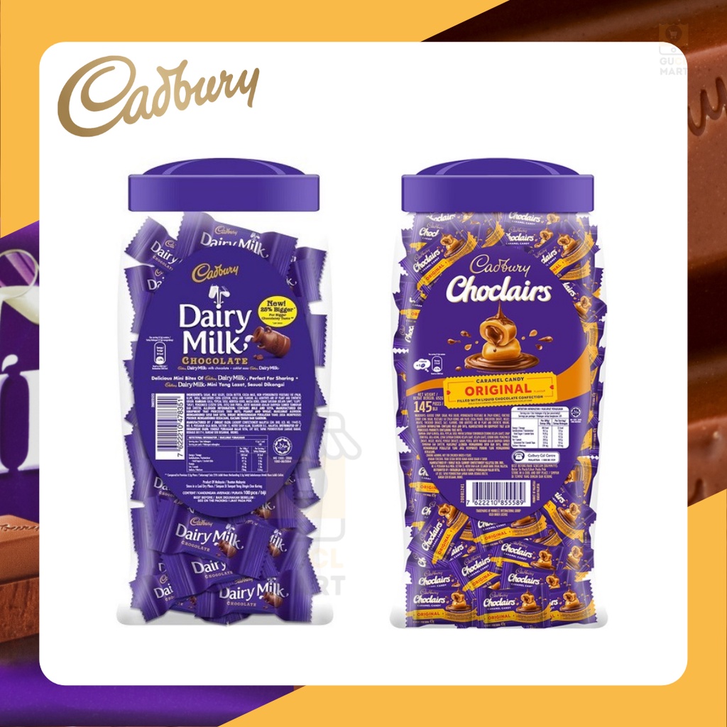 Cadbury Dairy Milk Chocolate Jar Coklat Caramel Chocolate Gift Box