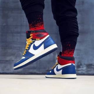 Air Jordan 1 Retro High Union Los Angeles Blue Toe Bv1300 146 Shopee Malaysia
