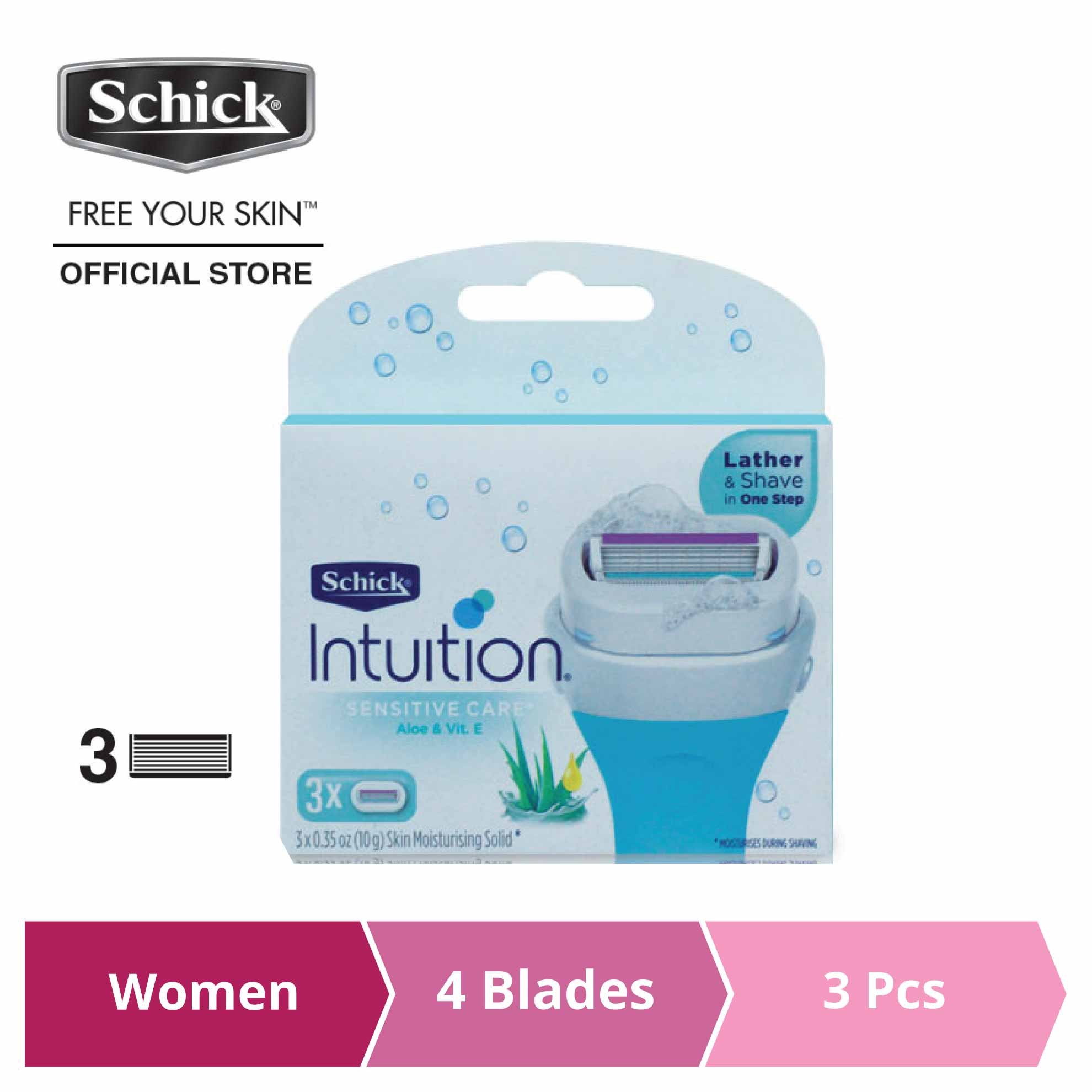Schick Intuition Plus Women Razor Refill (3 Pcs) Razor Replacement
