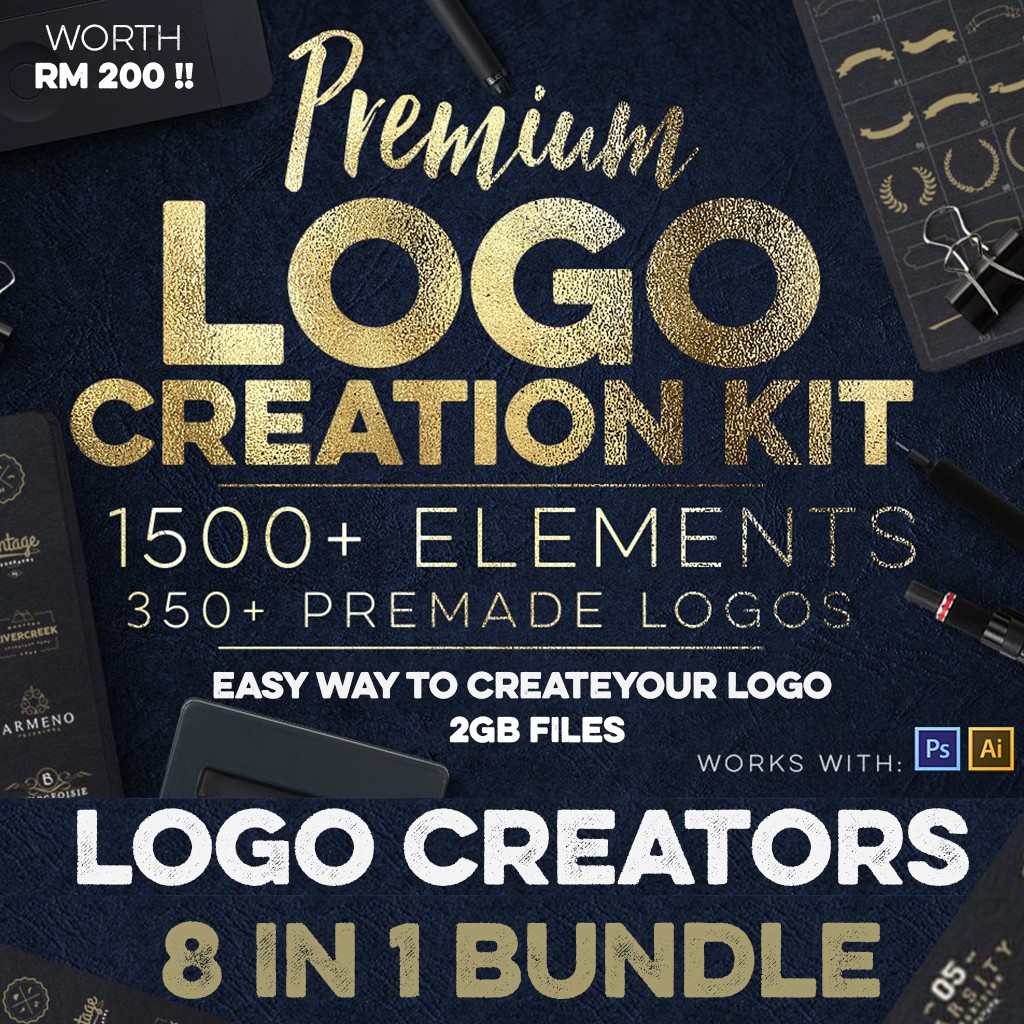 Logo Creators Megabundle Template | PSD and AI