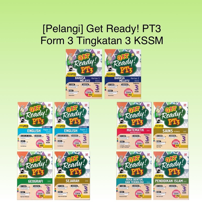 Pelangi Get Ready Pt3 Form 3 Yakin Menghadapi Pt3 Tingkatan 3 Dwibahasa Shopee Malaysia