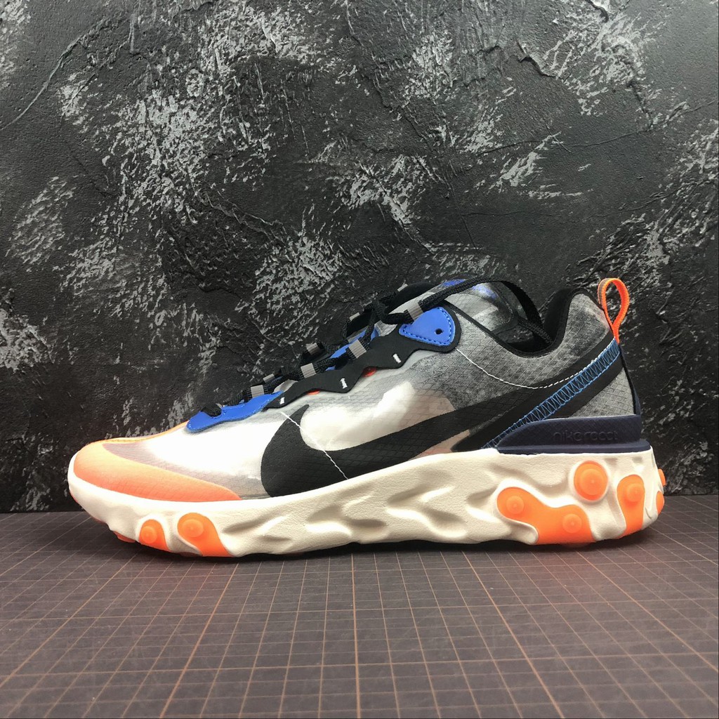 nike react element 87 orange and blue