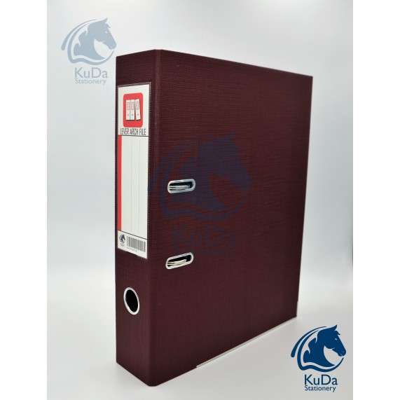 KuDa Colorful PP Eco Friendly Lever Arch File 65mm (F4 Size-Burgundy)