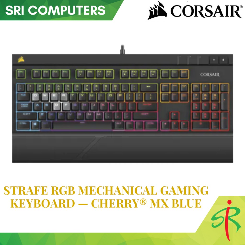 Corsair Strafe Mechanical Gaming Keyboard For Pc Laptop Blue Switch