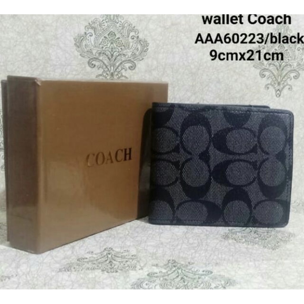 Men's Wallet Man COACH 60223 Men's Super Short Leather