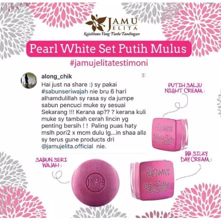 Ready Stock Jamu Jelita Pearl White Set Putih Mulus Skincare 100 Orignal Free Gift Shopee Malaysia