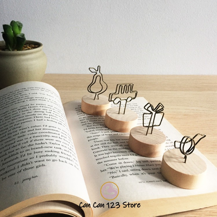 Cute Wood Memo Holder Paper Note Photo Clip Messages Clip Business Card