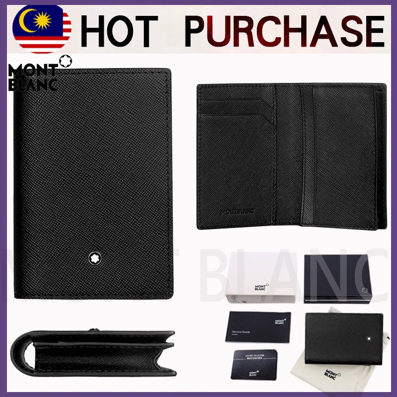 Mont Blanc 100 genuine leather men's business card holder multicard