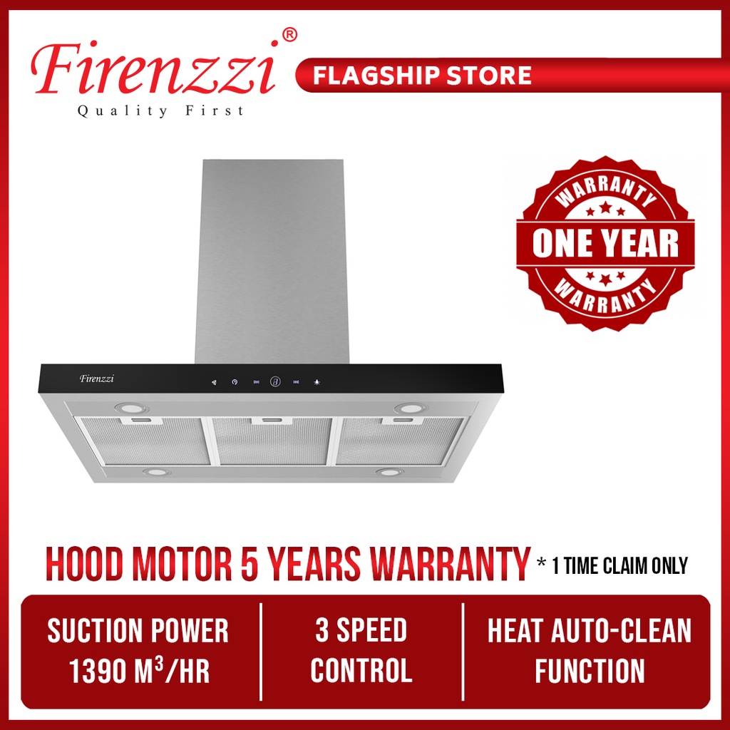 Firenzzi FCH9015 AC Island Cooker Hood (With Bubble Wrapping + Fragile