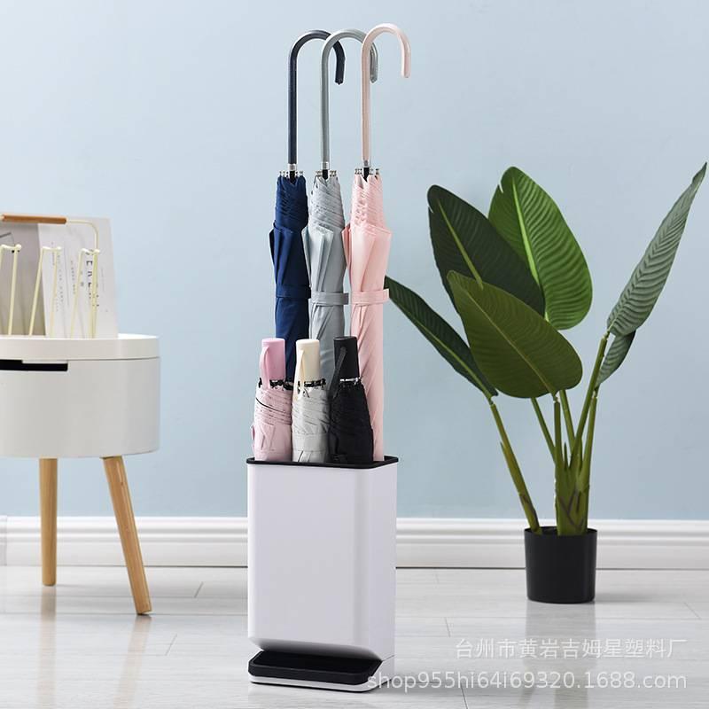 Umbrella Storage Rack Plastic Removable Anti-Leakage Nordic style six-empty long umbrella stand