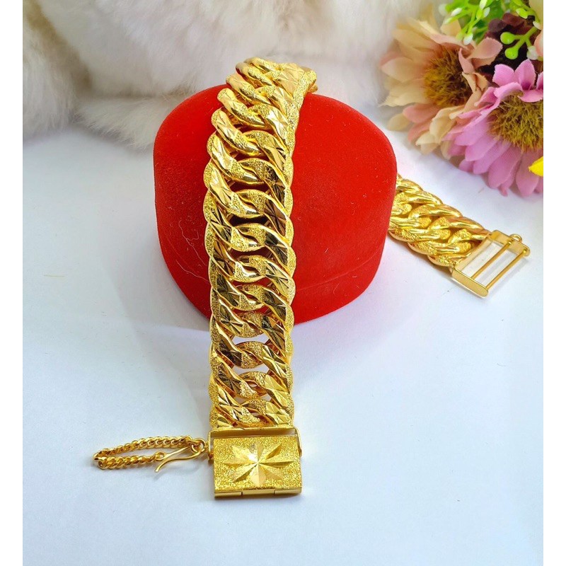 Gelang Lipan Kait 2 Klip Petak Emas 916 Tulen Shopee Malaysia