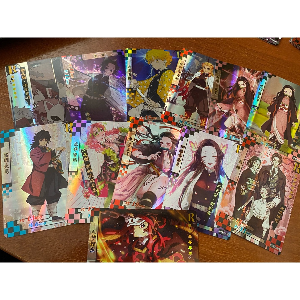 Durable Essential Anime Demon Slayer No Yaiba Paper Card Letters One Games Children Playing Toy Peripheral Character ... - Image 3