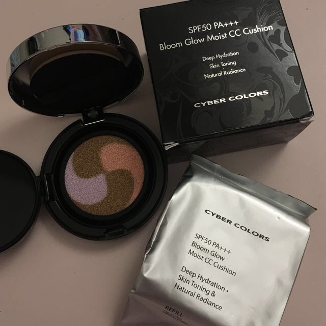 Original Cyber Colors Bloom Glow Moist Cc Cushion With Free Refill Shopee Malaysia