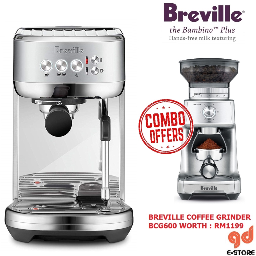 [Ready Stock] Breville BES500 Bambino Plus Espresso Machine Bru