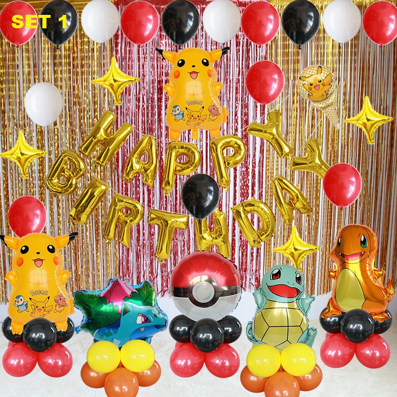 POKEMON PIKACHU Birthday Theme Party Set | Shopee Malaysia