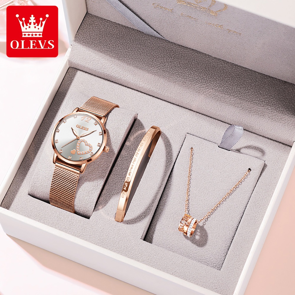 [COD] OLEVS Women's Watch Set Jam Tangan Perempuan Wanita Original ...