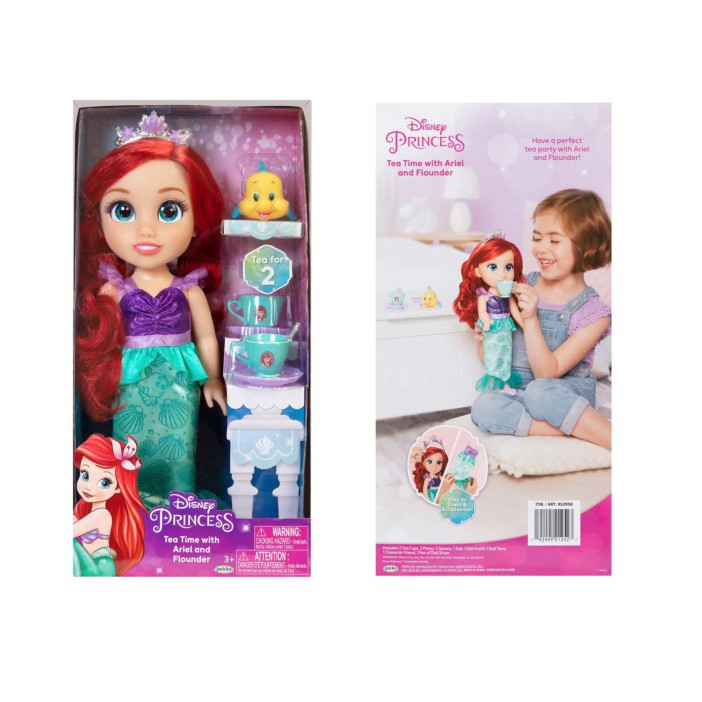 disney princess doll tea time with ariel and flounder