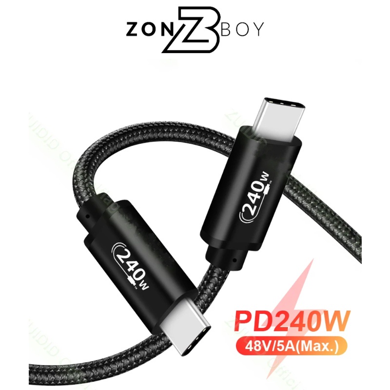 ZONBOY Charging Cable 240W USB Type C 3.1 Supercharge Fast Charge 48V