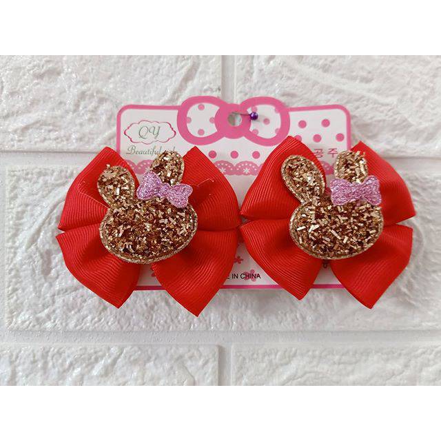 Bunny glitter children's hair clips