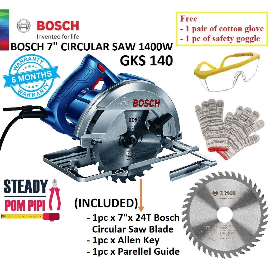 BOSCH GKS 140 PROFESSIONAL HAND HELD CIRCULAR SAW GKS140 BOSCH GKS 140 PROFESSIONAL HAND HELD CIRCULAR SAW GKS140