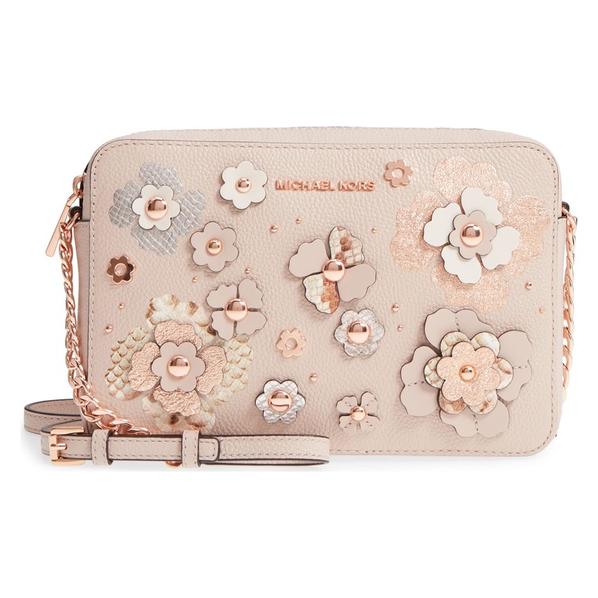 michael michael kors jet set large embellished leather crossbody