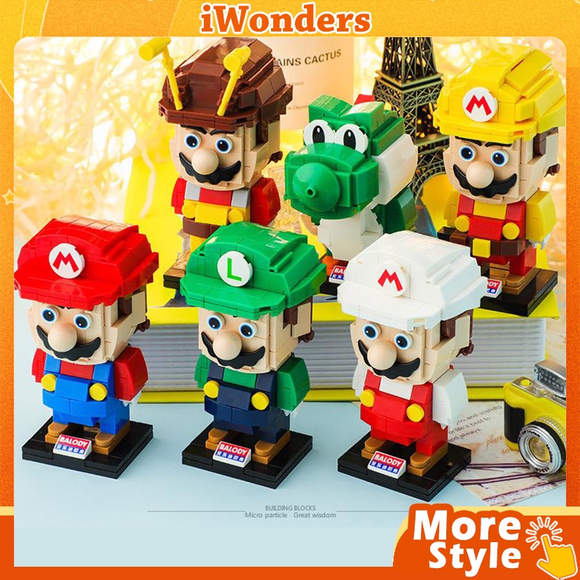 Balody HC Magic Blocks Super Mario LUIGI Diamond Building Toys Gift Collection