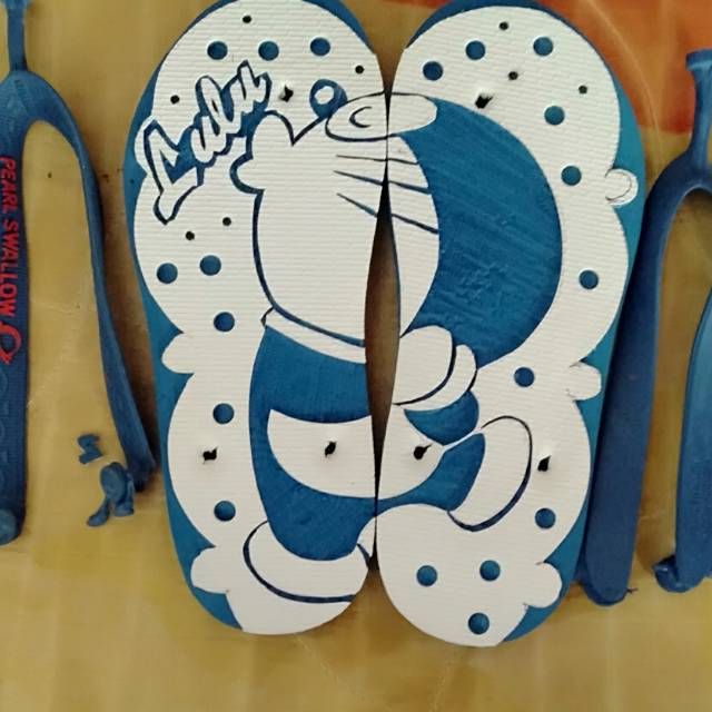 Afnan carved Doraemon  sandals  Shopee  Malaysia