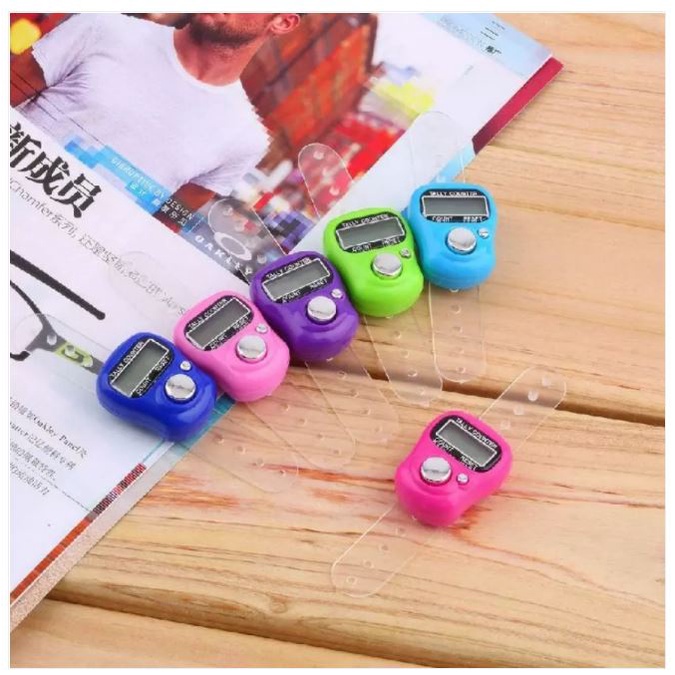 Tasbih Zikir Selawat Digital Tally Counter Multicolor Finger Ring Counter Mini Size Handheld