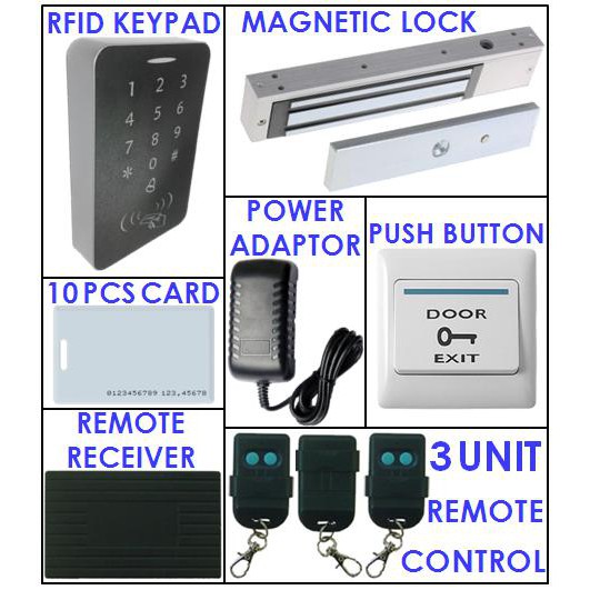 RFID Door Access Control+Remote Control Set (Keypanel, EM600 Lock