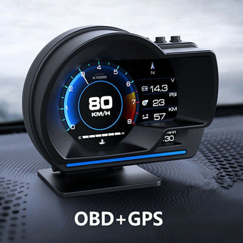 ‼️Ready Stock CBW P6 OBD+GPS OBD2 Smart Gauge Digital Meter Alarm Speed Gauge display Interface Water Oil temp RPM OBD