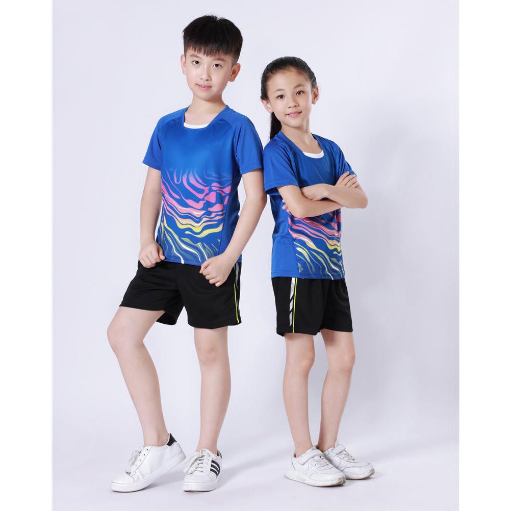 Boys Girls Badminton Suits 2pcs Kids Badminton Clothing Sets Children Badminton Wear Quick Drying Badminton Set Shopee Malaysia