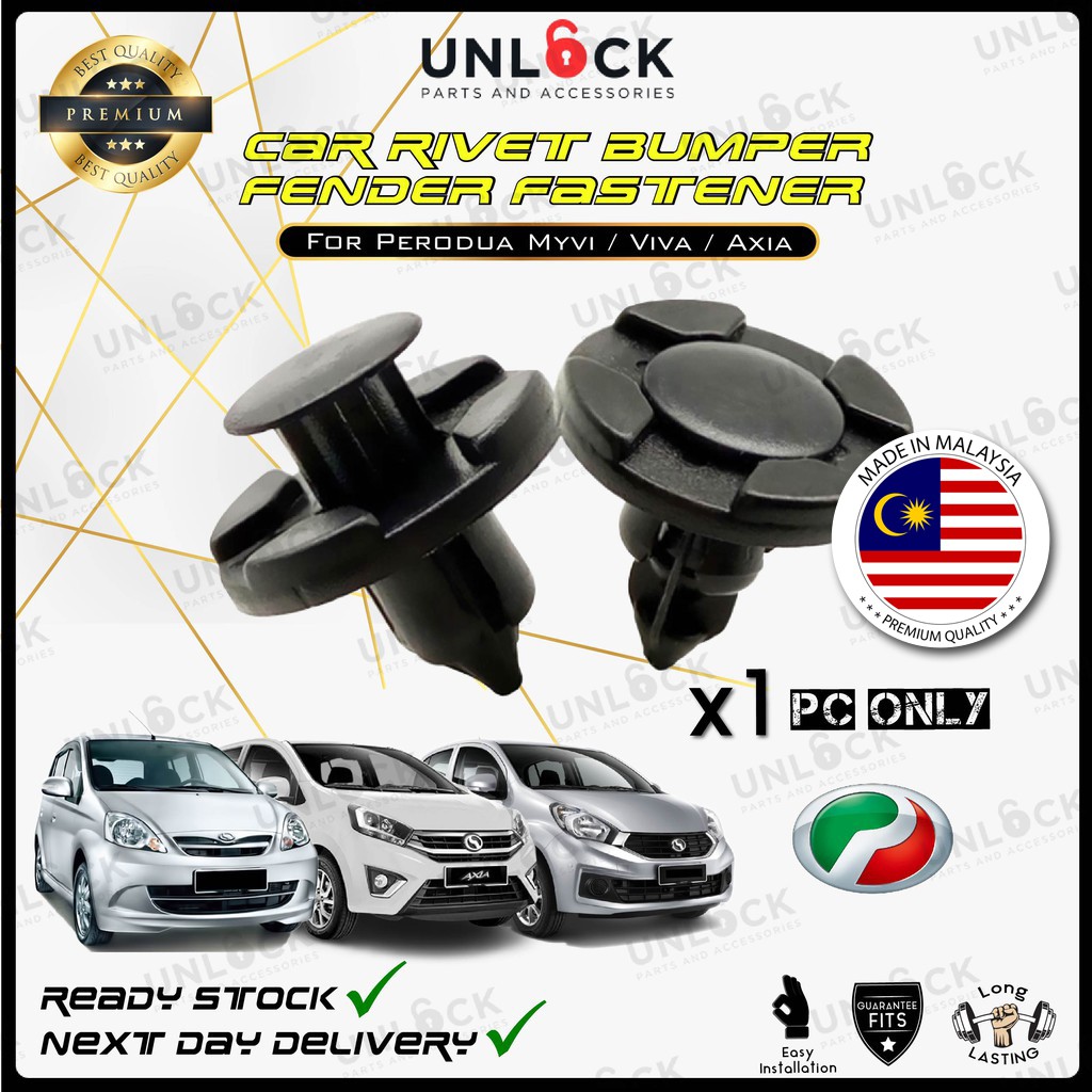 Perodua Myvi/Viva/Axia Fender Under Shield Clips car rivet bumper ...