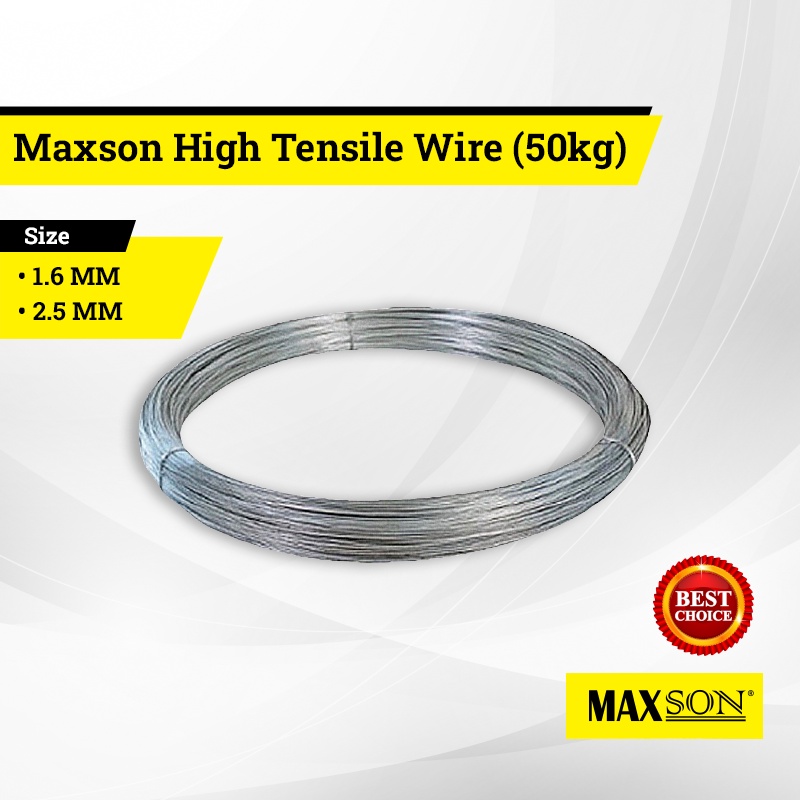 Crilight Maxson High Tensile Wire - Variation (50kg/1.6mm/2.5mm ...