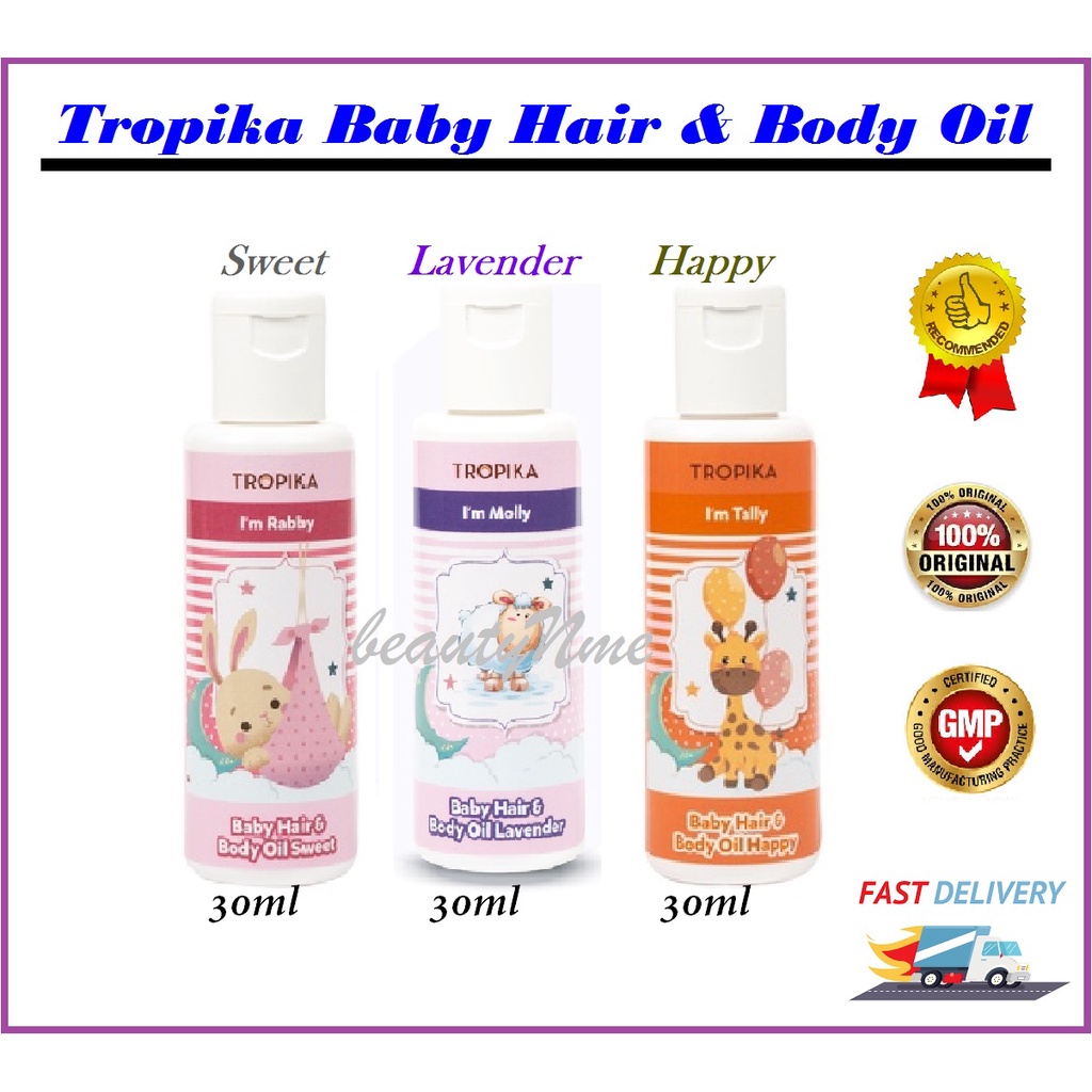 Ready Stock Tropika BABY HAIR & BODY OIL 30ml RM20.00 ( LAVENDER
