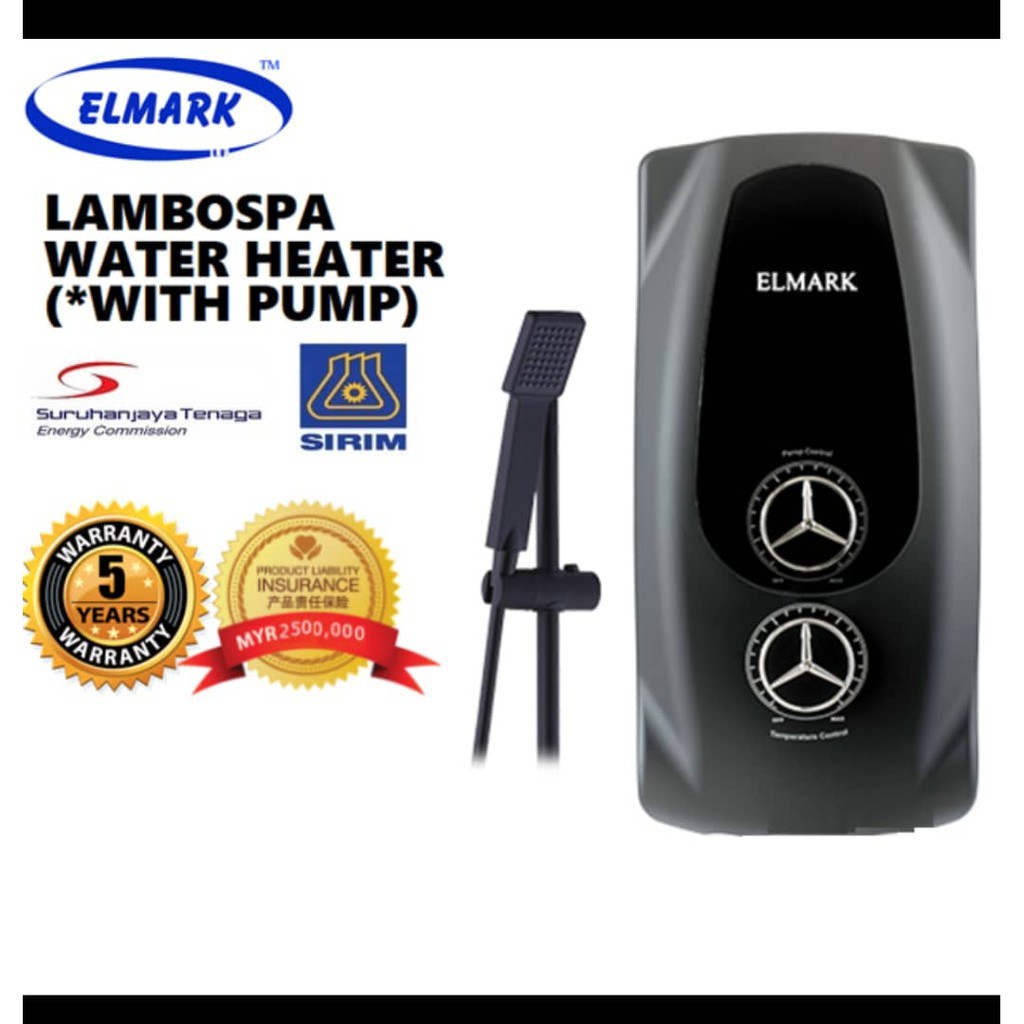 (READY STOCK) Elmark DC Pump Instant Water Heater Model LAMBOSPA