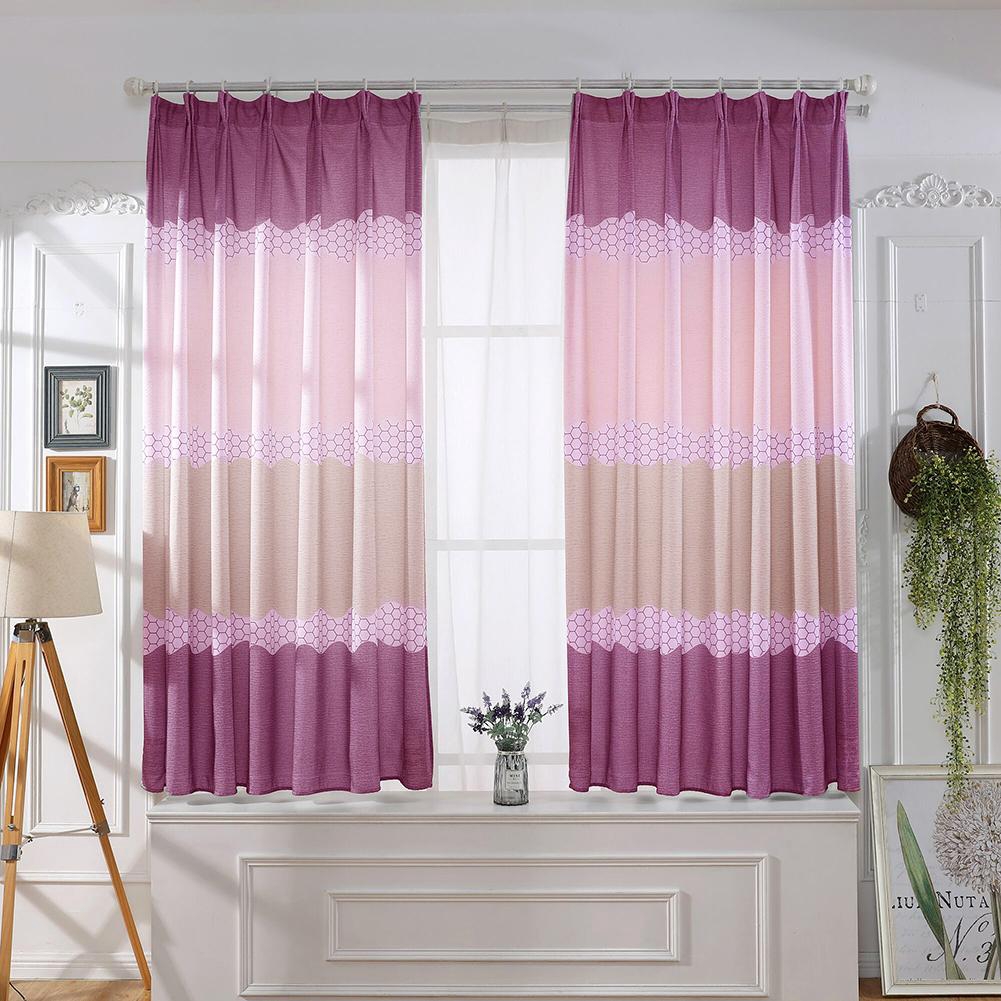 2pcs Windows Curtain Elegant Sheer Voile Tulle Drapes With Hooks
