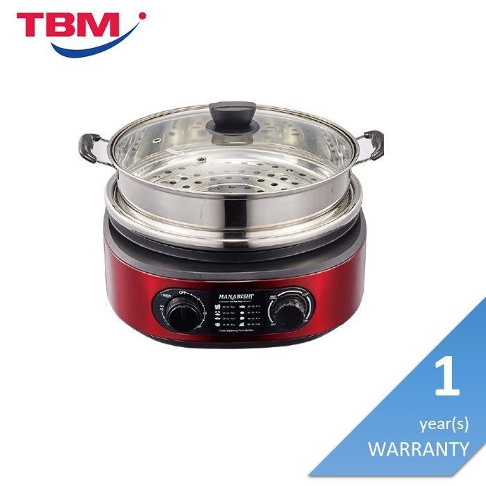 Hanabishi HA1900S Multi Cooker 5.0L Stainless Steel Pot And Steamer Shopee Malaysia