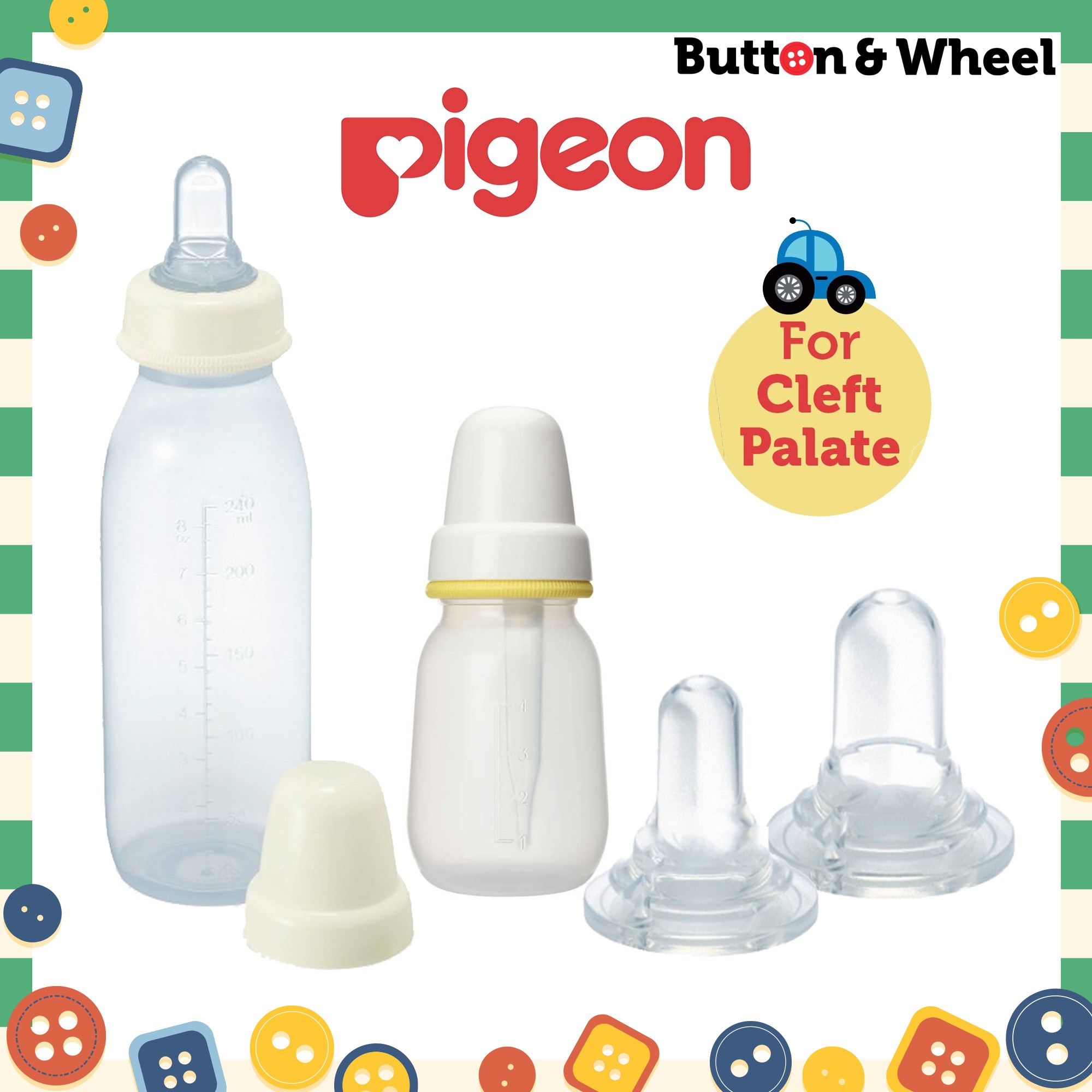 pigeon feeder with long nipple for cleft palate