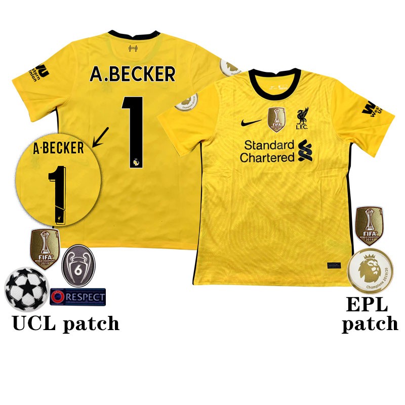 liverpool yellow goalkeeper kit