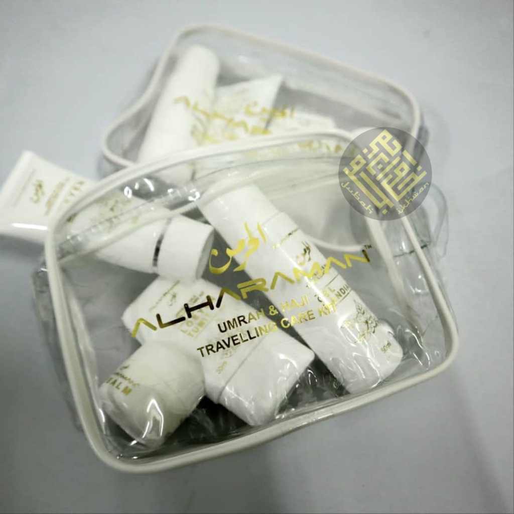 Al Haraman umrah & haji travelling care kit set kelengkapan travel haji umrah gel mandian/sabun/losyen badan/lip balm