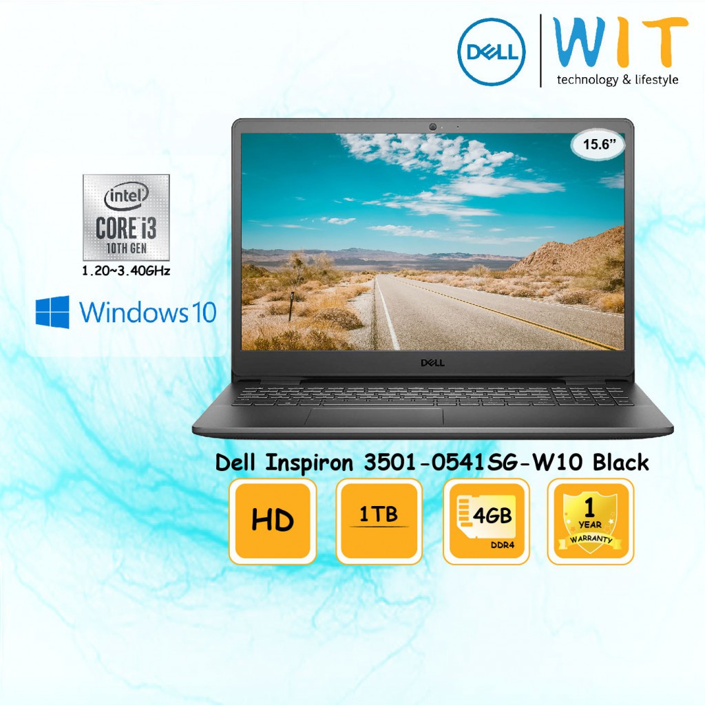 Dell Laptop Inspiron 15 3501 0541sg W10 Black Intel Core I3 1005g1 1 3 40ghz 4gb D4 1tb Hdd 15 6 Intel Share Shopee Malaysia