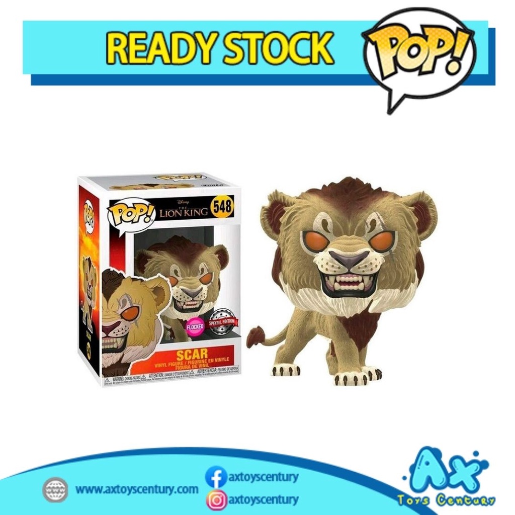 Funko Pop! Disney The Lion King - Scar #548 Special Edition Flocked 100% Genuine