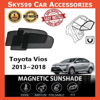 Toyota Vios 2003-2019 Magnetic Sunshade (4 PCS)  Shopee 