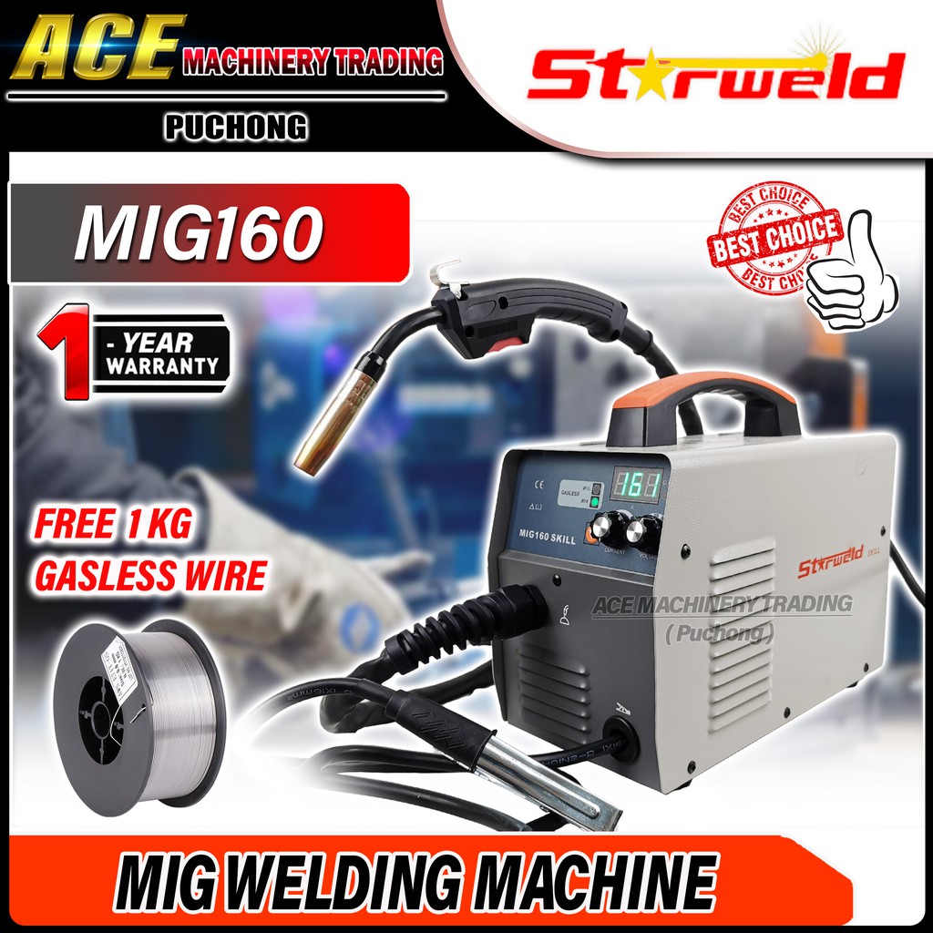 STARWELD Gasless Mig160 Gasless Mig Welding Set Machine 160Amp Free