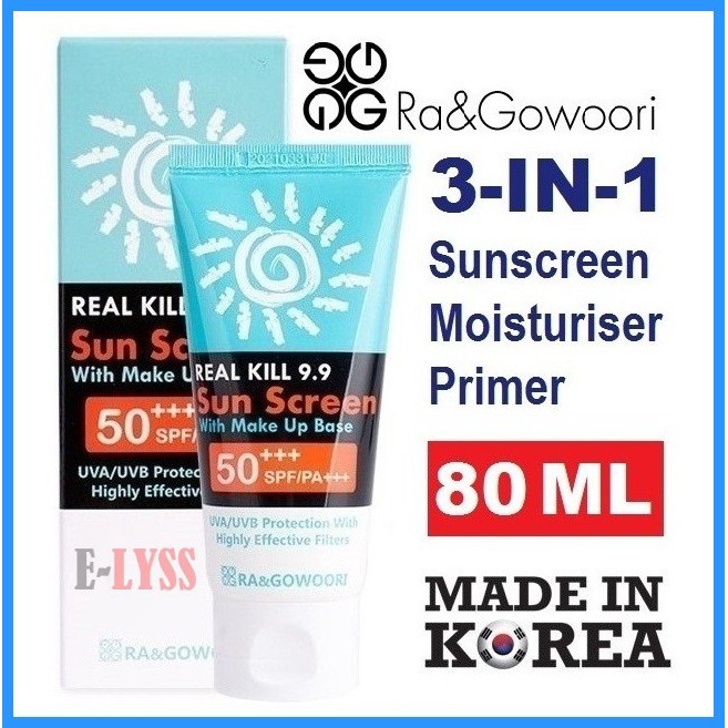 [READY STOCK] RA&GOWOORI REAL KILL 9.9 SUN SCREEN WITH MAKE-UP BASE