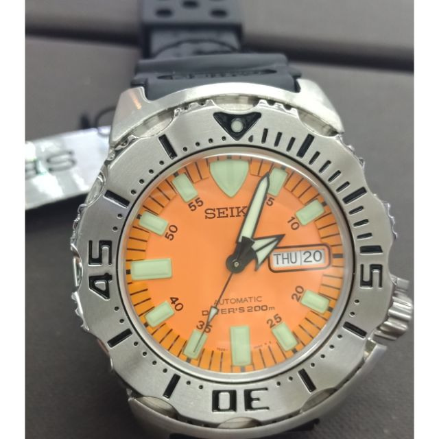 seiko divers watch orange monster