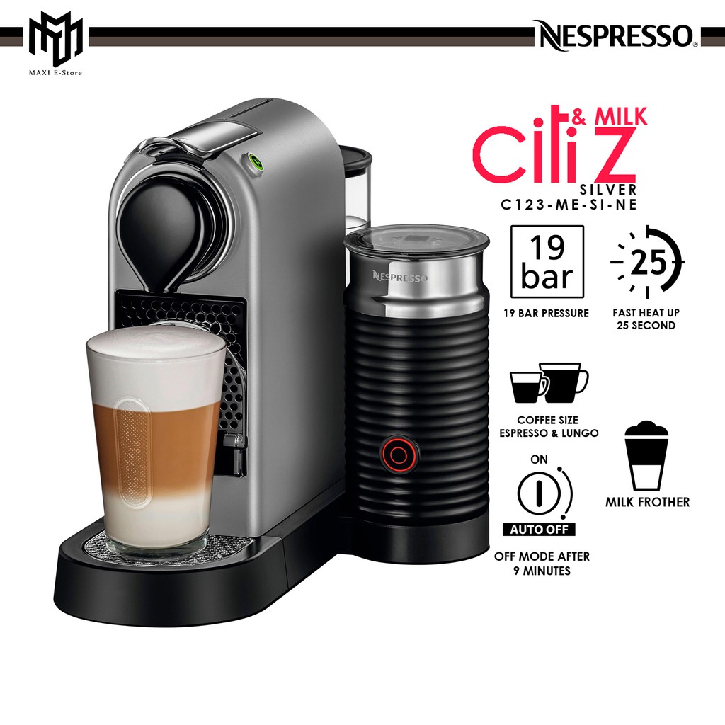 pie light bulb Large quantity INCLUDED MILK FROTHER] Nespresso CitiZ & Milk Fully Automatic Capsule  Coffee Machine C122-ME-SI-NE / C123-ME-SI-NE | Shopee Malaysia